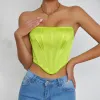 Tops Casual Elegant Outfits Corset Top Fashion Vest Sexy Women Tube Solid Mouwess Slim Taille bijgesneden Bustier Clubwear