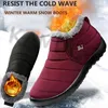 Casual Shoes Women Boots Slip On Winter For Waterproof Ankle Female Snow Botines 2024 Blue Botas Femininas 45