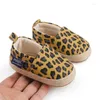 Erste Walkers Baby Girls Schuhe Leopardendruck Slip auf Flats Casual Walking für geborenes Kleinkind