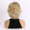 Perruques oucey Wigs de poils synthétiques pour femmes perruque naturelle femelle Coupure ombre Blonde perruque blonde naturelle Fibre thermique ondulé Wig courte