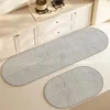 Carpets Super Absorbent Kitchen Mat Non-Slip Diatomite Rug Elliptical Simple Line Bathroom Supplies