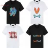 Высококачественные брендовые мужские футболки с рисунком кролика и черепом, хлопковая футболка с круглым вырезом и коротким рукавом, рубашка поло с принтом призрачного кролика, летняя мужская футболка, роскошные дизайнерские футболки 480