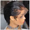 Synthetic Wigs Boycut style lace frontal wig|Brazilian Hair Wig|Wig American Hair Made Wigs|Short Cut Wig| 240329