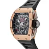 Мужские часы Дизайнерские часы люксового бренда RM011 Felipe Massa Chronograph Rose Gold