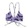 Costumi da bagno da donna Sexy stampati in due pezzi Bikini Set da donna Cinghie Moda posteriore con coulisse Reggiseno e perizoma Costume da bagno brasiliano Biquini