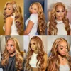 Ombre Lace Front Wig Human Hair 180% Density 13x4 4/27 Highlight Lace Front Wig Human Hair Honey Blonde HD Lace Front Wig