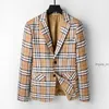 Designer Western Wear Hommes Blazers Designer Automne Luxe Manteau Slim Fit plaid géométrique patchwork manteau hommes robe costume M-3XL