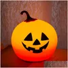 Andra LED -belysning USB -laddning Pumpkin Lights Halloween Pats Night Light Festival Atmosphere Colorf Small Table Lamp5191488 Drop Deli Dhuqm