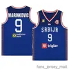 Printed World Cup Serbia Basketball 13 Ognjen DOBRIC Jersey 23 Marko GUDURIC 14 Dusan RISTIC 30 Aleksa Avramovic 27 DEJAN DAVIDOVAC 51 Boban Marjanovic Navy White