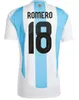 Messi Argentina Soccer Jersey 2024 Copa America Cup Camiseta Kids Kit 25 National 24/25 Home Away Women Football Shirt Player Di Maria Lautaro Martinez Plus Size 4XL66