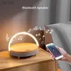 Tragbare Lautsprecher Multifunktions-Wireless-Ladegerät Bluetooth-Lautsprecher für iPhone 13 14 Holztischlampe Hochleistungs-Ladelichtlautsprecher Bluetooth 24318