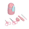 Bolsas de almacenamiento Kit de uñas para bebés Fácil de usar ABS Acero inoxidable Conjunto lindo Pedicura con estuche para bebés nacidos Niños pequeños