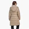 Womens Down Parkas Santelon Femmes Hiver Épais Chaud Longue Parka Avec Capuche Réglable Femme Coupe-Vent Veste Manteau Mode Solide Ot1Rn