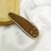 Korean Checkered BB Hair Clip Classic Designer Diamond Hairpin Spring New Gifts Charm Hair Clips High Quality Girl Hair Jewelry