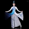 Stage Wear Traditionnel Chinois Vintage Hanfu Fleur Imprimer Qipao Robe Pantalon Ensemble Ancien Costume De Danse Folklorique Performance