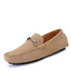 HBP icke-varumärke äkta läderskor Men MOCASSines loafers Classic Men Casual Shoes Storlek 47 48 49 Cotton Tyg Gummi Slip On 1 Par XFJ-5088