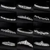 Hair Accessories Princess Bridal Tiaras Women Girls Flower Leaves Crown Headbands Rhinestones Crystal Wedding Party Headpieces Jewelry