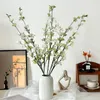 Decorative Flowers 103cm Artificial Silk Texture Snow Willow Flower Decoration American Pastoral Style Fake