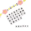 Necklaces 10mm Silicone Letter Beads 501000pcs Square Food Grade Diy Personalized Name Bracelet Necklace Pacifier Chain Accessories