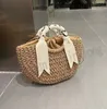 designer de luxe paille fourre-tout plage sac boisé femmes sac à main de luxe tissé bandoulière 3 taille épaule sacs à provisions grand sac fourre-tout sac à main hobo totes