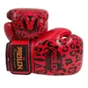Équipement de protection Gants de boxe Gants de boxe Muay Thai Imprimé léopard Adulte Formation professionnelle Sanda Punching Gants de sac de sable yq240318
