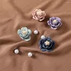 Broschen Ästhetische Stoff Rose Imitation Perle Dekoration Für Frauen Pullover Strickjacke Clip Mantel Brosche Pins Schmuck Zubehör