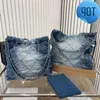 5A Luxury Brand Designer Denim Shopping Bag Tote Backpack Travel Woman Sling Body Most Expensive Handbag With Silver Chain Gabrielle Q Nuwv