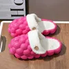 HBP Non-Merk Grewatslides Winter Bont Bubble Slides WholesaleWomens Huis SlippersIndoor Warme Zachte Pluche Slippers Gift