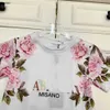 Fashion Princess dress baby tracksuits Size 90-150 CM kids designer clothes Flower print girls t shirt and Short Skirt 24Mar