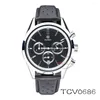 Armbanduhren 2024 Top Montreal Limited Luxus Quarz Chronograph Uhr Weißes Zifferblatt Lederarmband Sport Herren Automatik Datum Relogio