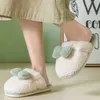 HBP Non-Brand Prezzo di fabbrica di alta qualità da donna cartone animato carino pantofole da camera a forma di bowknot scarpe da casa leggere invernali scarpe basse da donna