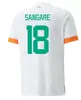 23 24 25 Coted IvoireナショナルチームサッカージャージーIVORY COAST DROGBA KESSIE ZAHA CORNET MEN HOMME MAILLOT DE FOOT FOUTLOR MANユニフォーム