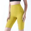 2024Aloyoga Short Printemps/Été pour Femme Short de Couleur Unie sans Ligne en T, Short de Yoga 5/4, Short de Mouvement de Marque de Fitness Serré et élastique