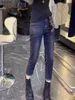 Jeans de mujer Y2k Cuerpo en forma de pera Ropa ligeramente gorda Un tamaño grande Ocho Denim Tubo recto Pantalones de tubo de humo para mujeres 2023 Nueva primavera C24318