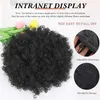 Synthetic Wigs Afro Headband Wig Kinky Curly Wigs for Women Short Curly Black Headband Wig Natural Afro Wig with Silver Headband Attached Shor 240318