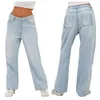 Jeans Womens High Waist Loose Wide Leg