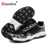 Shoe 2022 Summer Women Waterproof Golf Shoes Men Nonslip Golf Sneakers Breathable Golf Training Sport Shoes Black Spikes Golf Shoes