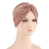 Nouveau musulman Hijab Turban torsion noeud bonnets Bonnet chapeau femmes chimio casquette foulard enveloppement perte de cheveux couverture écharpe intérieure Hijabs chapeaux