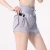 2024Aloyoga Frauen Neue Shorts Anti Glare Sport Hohe Taille Yoga Fitness Hot Pants, Schnell Trocknend Lauf Training Shorts Großhandel Preis Marke Bewegung Shorts