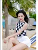 Designer womens swimsuit Checkered black and white vintage one-piece bikini swimsuit beach vacation one-piece tank top