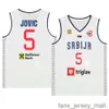 Printed World Cup Serbia Basketball 13 Ognjen DOBRIC Jersey 23 Marko GUDURIC 14 Dusan RISTIC 30 Aleksa Avramovic 27 DEJAN DAVIDOVAC 51 Boban Marjanovic Navy White