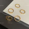 screw carter rings nail V Gold Precision Card Narrow Single Diamond Love Thread Ring Couple Simple Fashion Matching Z1PO