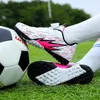 Scarpe da football americano per bambini da interno per ragazzi Scarpe da ginnastica per ragazze per bambini in pelle PU Gamon antiscivolo blu antiscivolo per unghie schiacciate