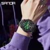 Sanda Nuovo Prodotto 3123 Orologio elettronico impermeabile luminoso per esterni alla moda e alla moda con fibbia in acciaio