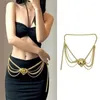 Belts Elegant Heart Waist Chain Belt Women Belly Party Dress Accessories