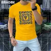 T-shirt da uomo T-shirt da uomo Abbigliamento Paillettes Lettere di diamanti Cotone Slim T-shirt maschili 2023 Estate Girocollo Top Stile giovanile Pevalent Man Wear J240316