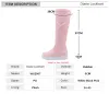 Laarzen 2023 Winter Winter Women Warm Knie High Boots Platform Hoogte toenemende dames sneeuwlaarzen pu lederen slipon rond teen dameslaarzen