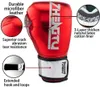 Equipaggiamento protettivo ZTTY 10 12 14 oz Guanti da kick boxing in pelle muay thai luva de boxe allenamento combattimento uomini adulti donne alle prese guantoni da boxe MMA yq240318