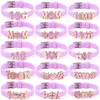 Strand Trendy Purple Mesh Charm Bracelet Set Adjustable Silica Gel Chain DIY Brand Bracelets For Women Girlfriend Jewelry Special Offer