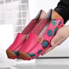 HBP Non-Brand Wholesale White Flats leather Flowers Color Slip on Ballet Comfortable Ladies Women Loafers Flat Shoes Plus Size 11 12